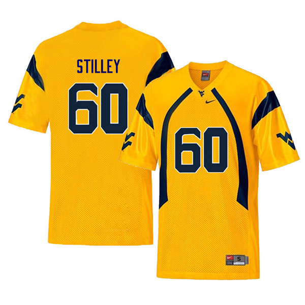 Men #60 Adam Stilley West Virginia Mountaineers Retro College Football Jerseys Sale-Yellow - Click Image to Close